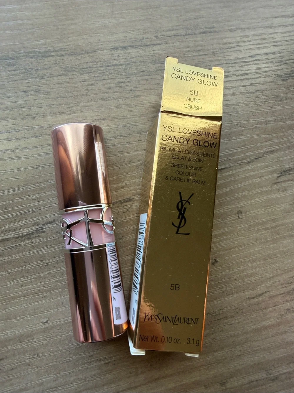 New Yves Saint Laurent Loveshine Candy Glow Lip Balm - Nude Blush (5B)